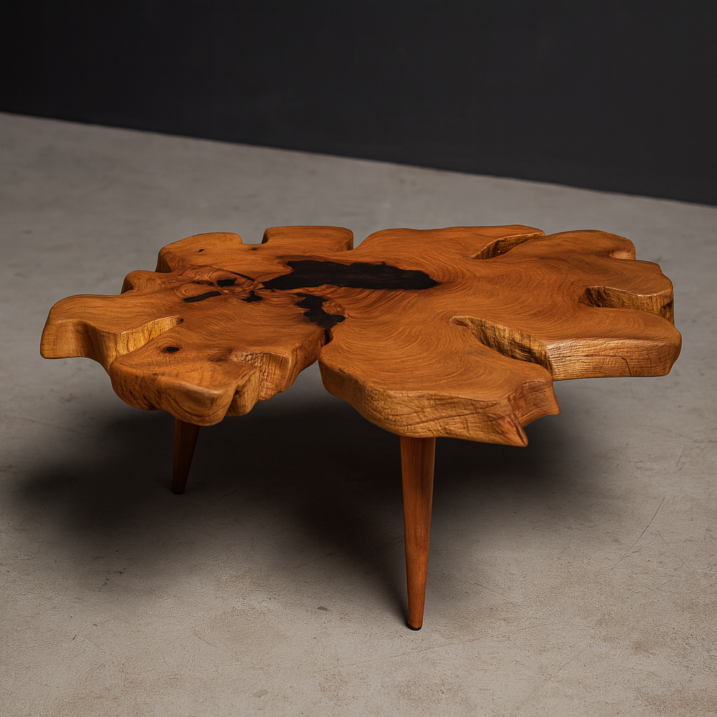 Natural wood table